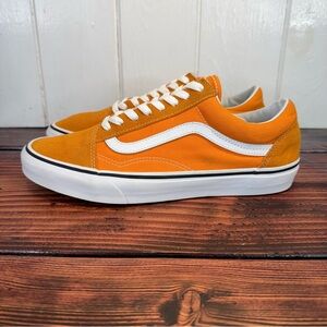 Vans Old Skool Orange Canvas & Suede Sneakers Men’s 10